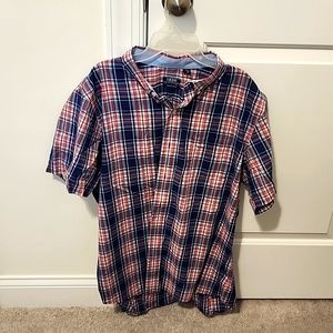 Mens IZOD Large Button Up Short Sleeve